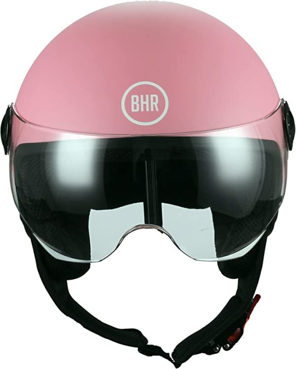 Motocicleta / scooter Casca de motocicleta BHR Demi-Jet Line One 801, roz, marimea XS