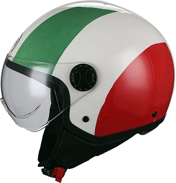 Motocicleta / scooter Casca de motocicleta BHR Demi-Jet Line One 801, steag italian, marimea M