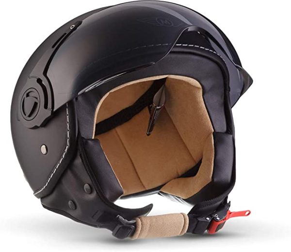 Motocicleta / scooter Cască pentru motocicleta Moto Helmets® H44 Jet, pentru scuter, Chopper Retro Cruiser, Vintage Pilot Biker, Vizor ECE, Inchidere cu eliberare rapida, marimea L