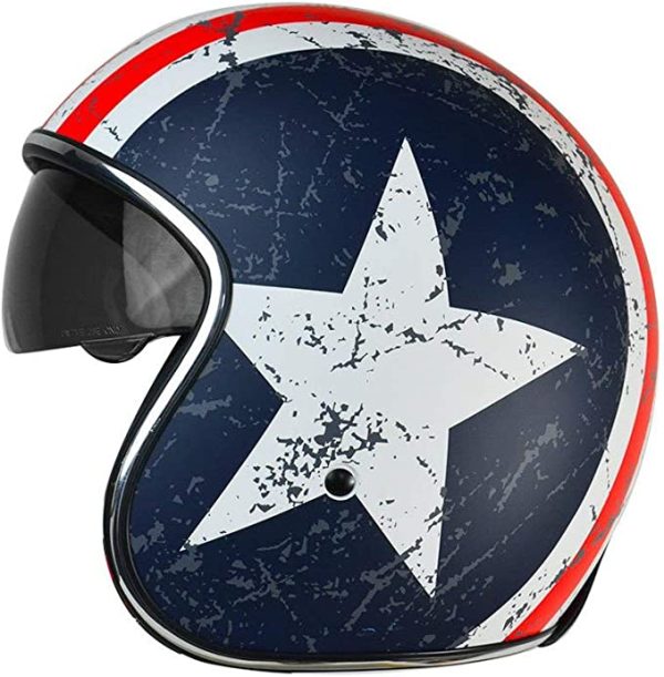Motocicleta / scooter Casca pentru motocicleta Origine helmets, Casti deschise, Rebel Star Red Matt, pentru barbati, rosu, marimea M