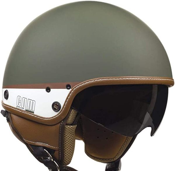 Motocicleta / scooter Casca Jet Verde CGM, culoare gri mat, marimea M