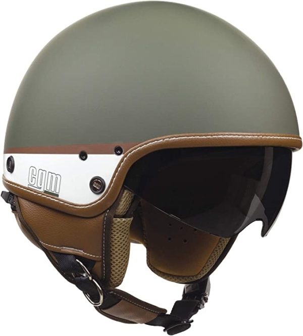 Motocicleta / scooter Casca Jet Verde CGM, culoare gri mat, marimea M
