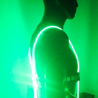 Vesta de siguranta cu lumini LED – Green