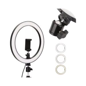 Inel lumina LED 26cm Soft Ring Light cu trepied si suport pentru telefon